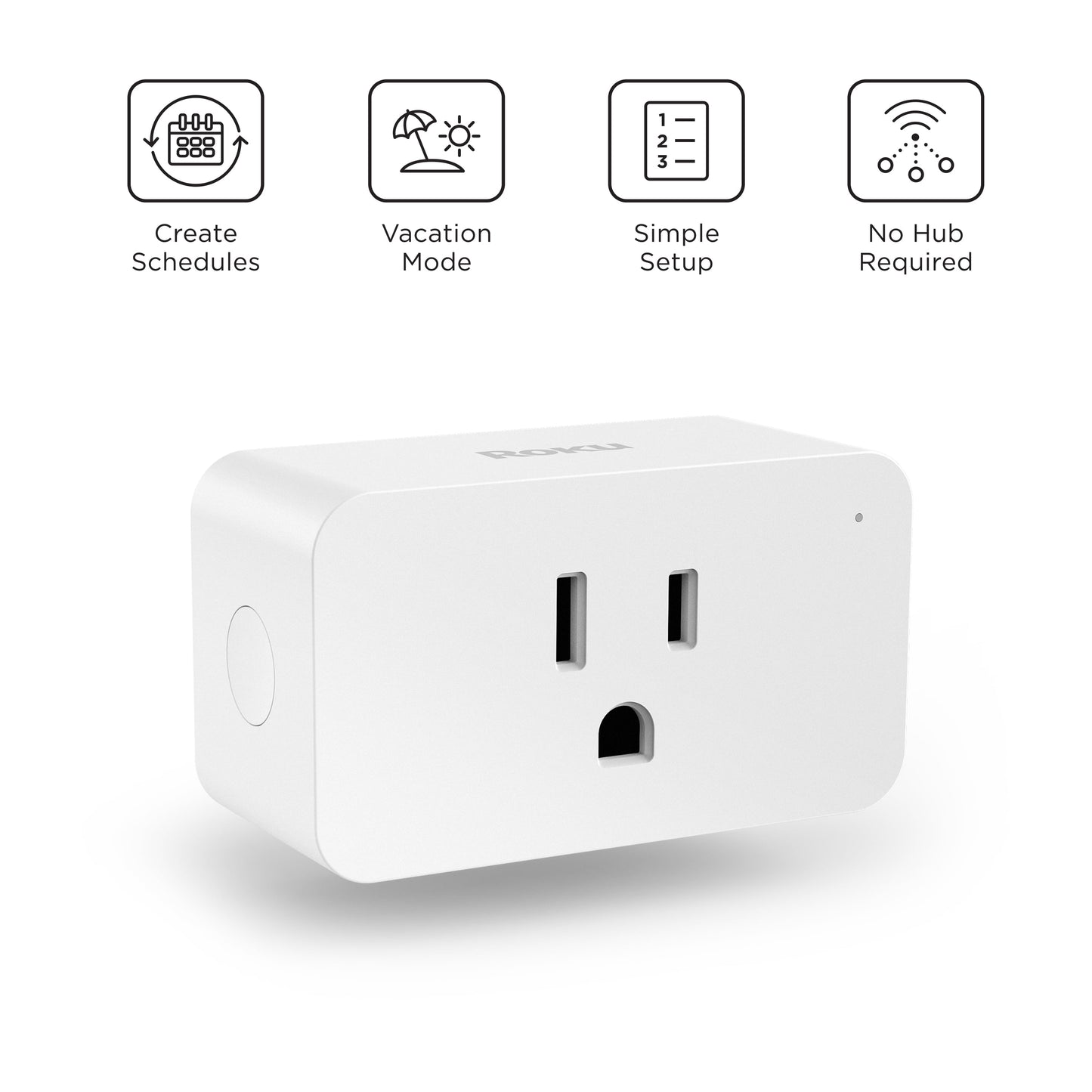 Roku Smart Home Indoor Smart Plug SE (2-Pack) Remote Power, and Voice Control