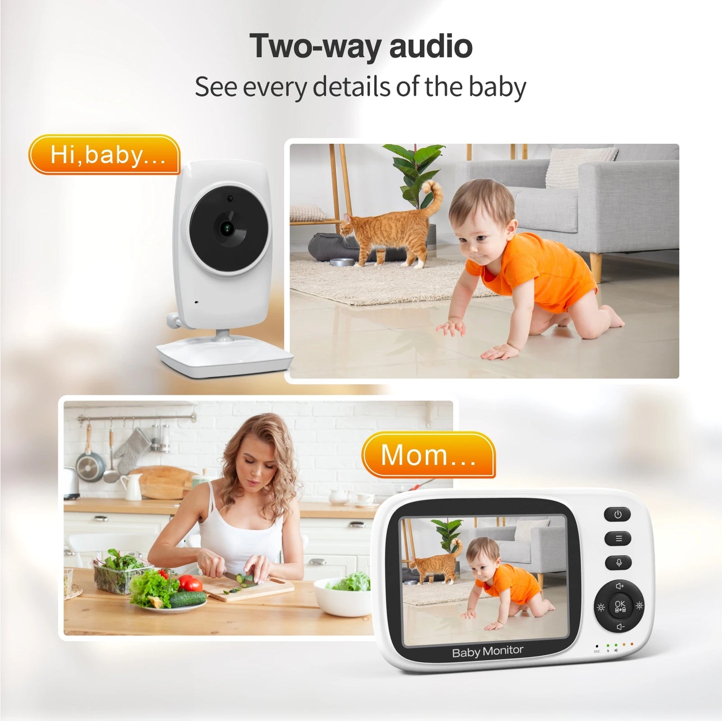 Video Baby Monitor 2.4G Wireless with Night Vision