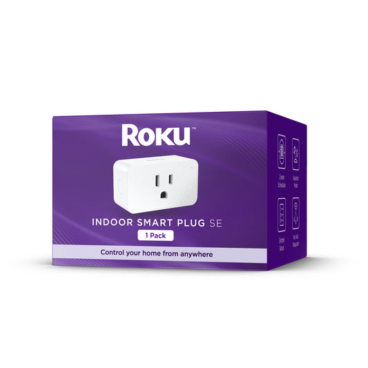 Roku Smart Home Indoor Smart Plug SE (2-Pack) Remote Power, and Voice Control