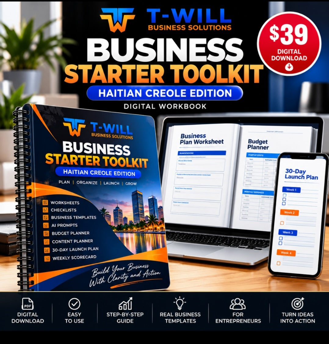 T-WILL Business Starter Toolkit – Haitian Creole Edition