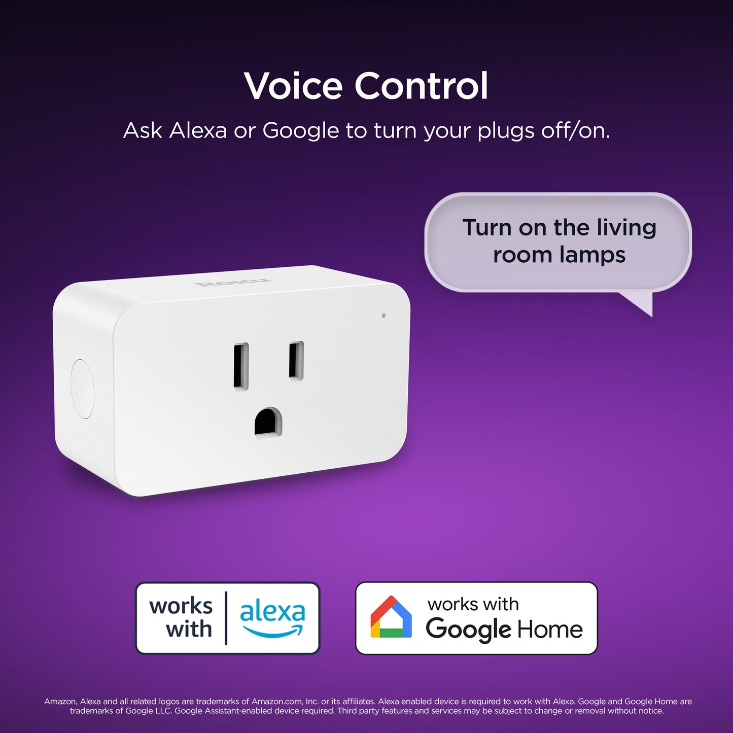 Roku Smart Home Indoor Smart Plug SE (2-Pack) Remote Power, and Voice Control